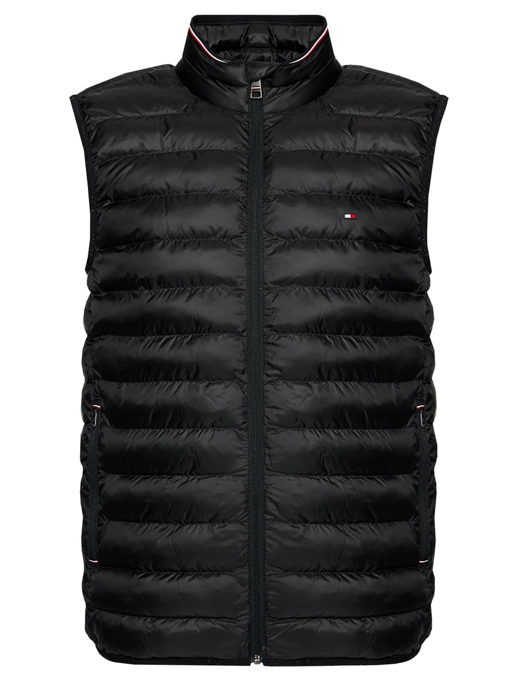 Gilet Tommy Hilfiger modello MW0MW18762 con trapuntatura orizzontale e logo Tommy Hilfiger ricamato sul petto lato sinistro