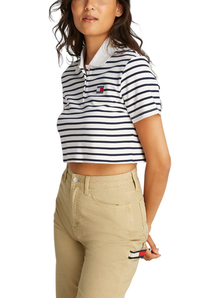 Tommy Hilfiger Jeans Top Donna Tommy Hilfiger Jeans DW0DW21363 white  Bianco
