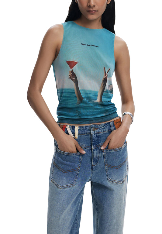 Camiseta de tirantes para mujer Desigual