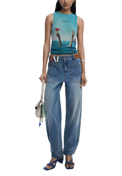 Camiseta de tirantes para mujer Desigual