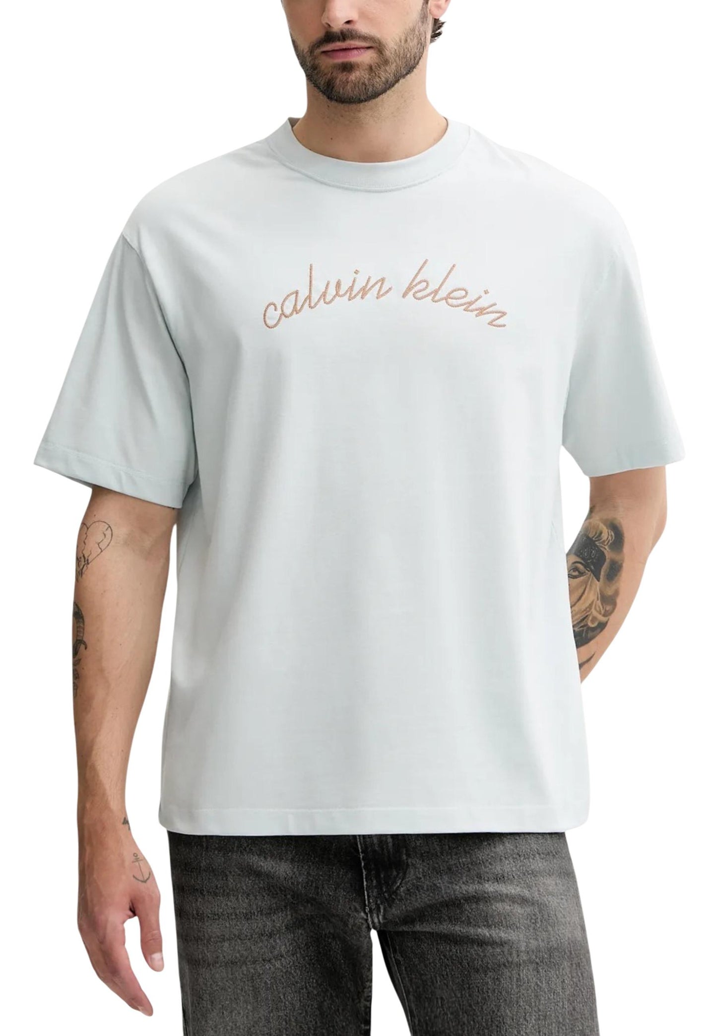 Calvin Klein Jeans T-Shirt Uomo Calvin Klein Jeans LV04RC225G light blue  light blue