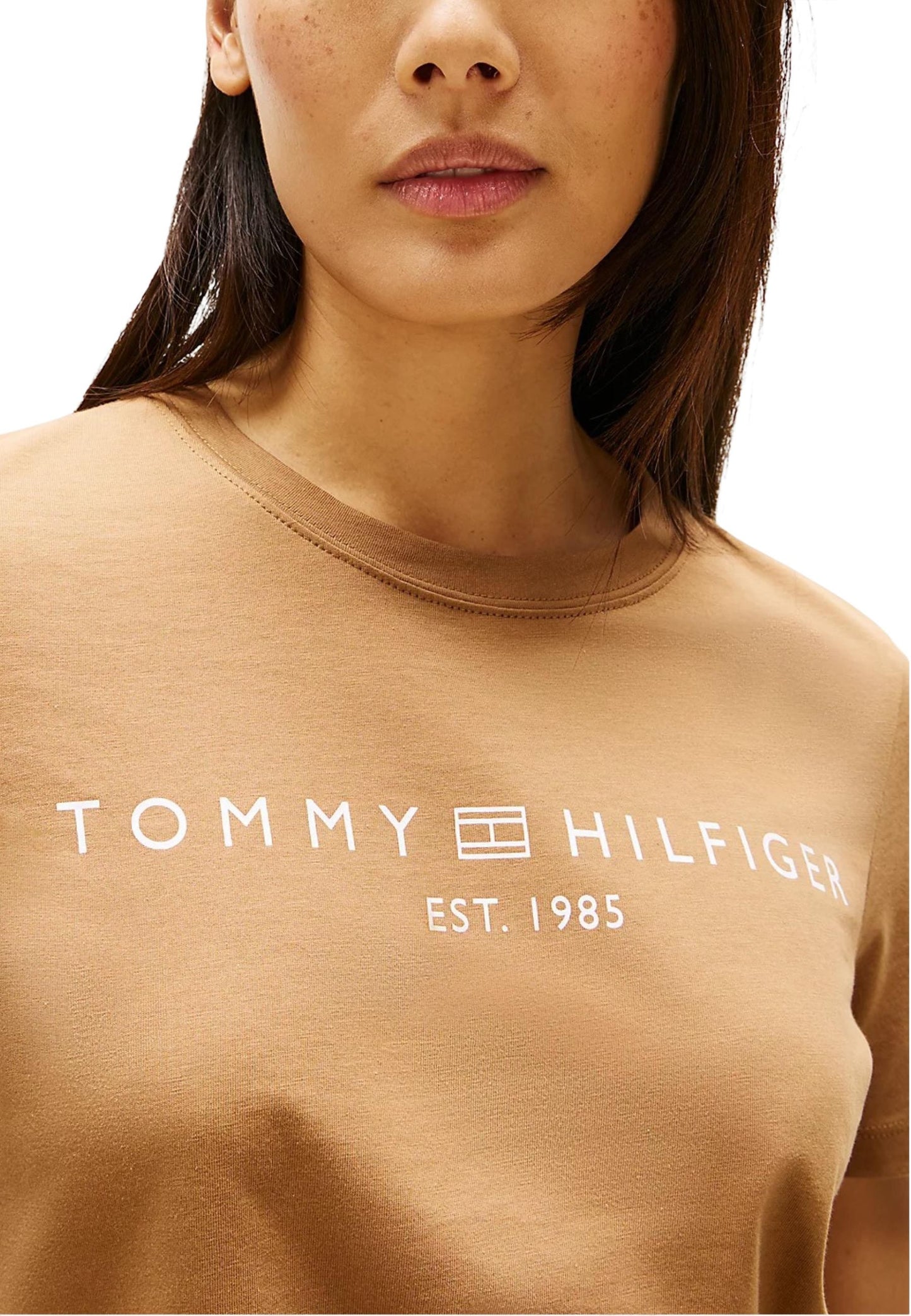 Tommy Hilfiger T-Shirt Donna Tommy Hilfiger WW0WW40276 brown  brown