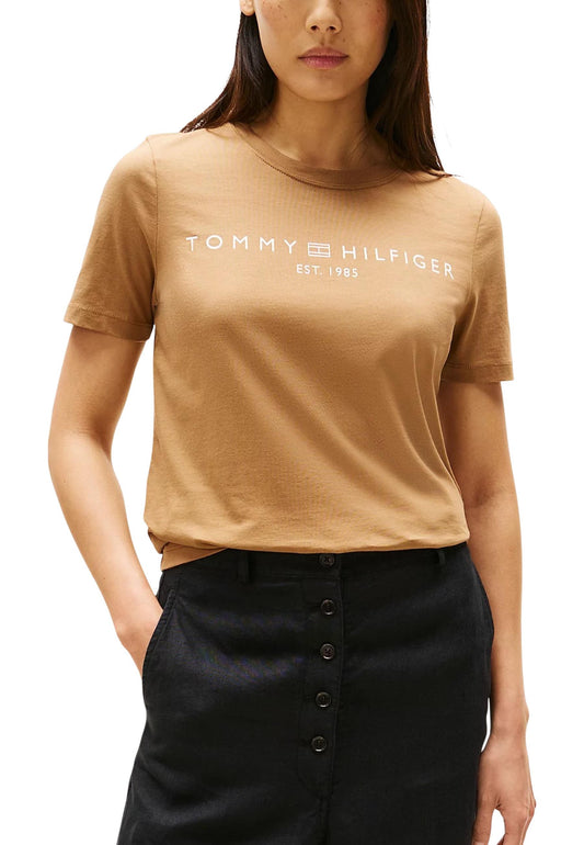 Tommy Hilfiger T-Shirt Donna Tommy Hilfiger WW0WW40276 brown  brown
