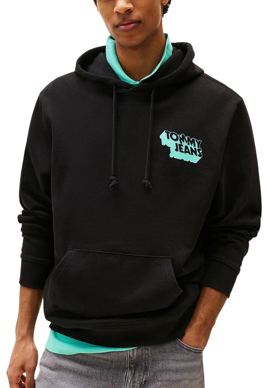 Tommy Hilfiger Jeans Felpa Uomo Tommy Hilfiger Jeans DM0DM21625 black  black