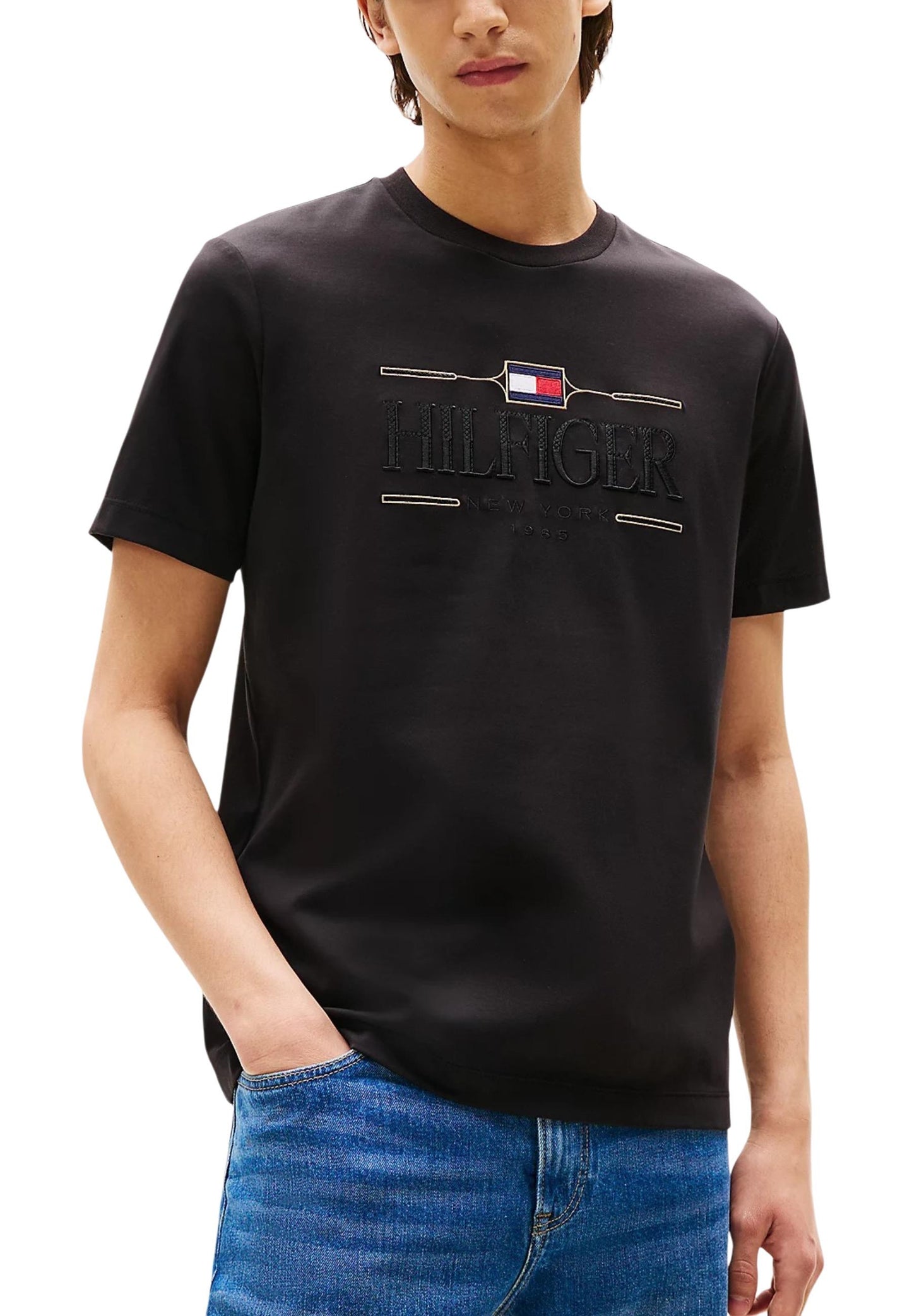 Tommy Hilfiger T-Shirt Uomo Tommy Hilfiger MW0MW39585 black  black