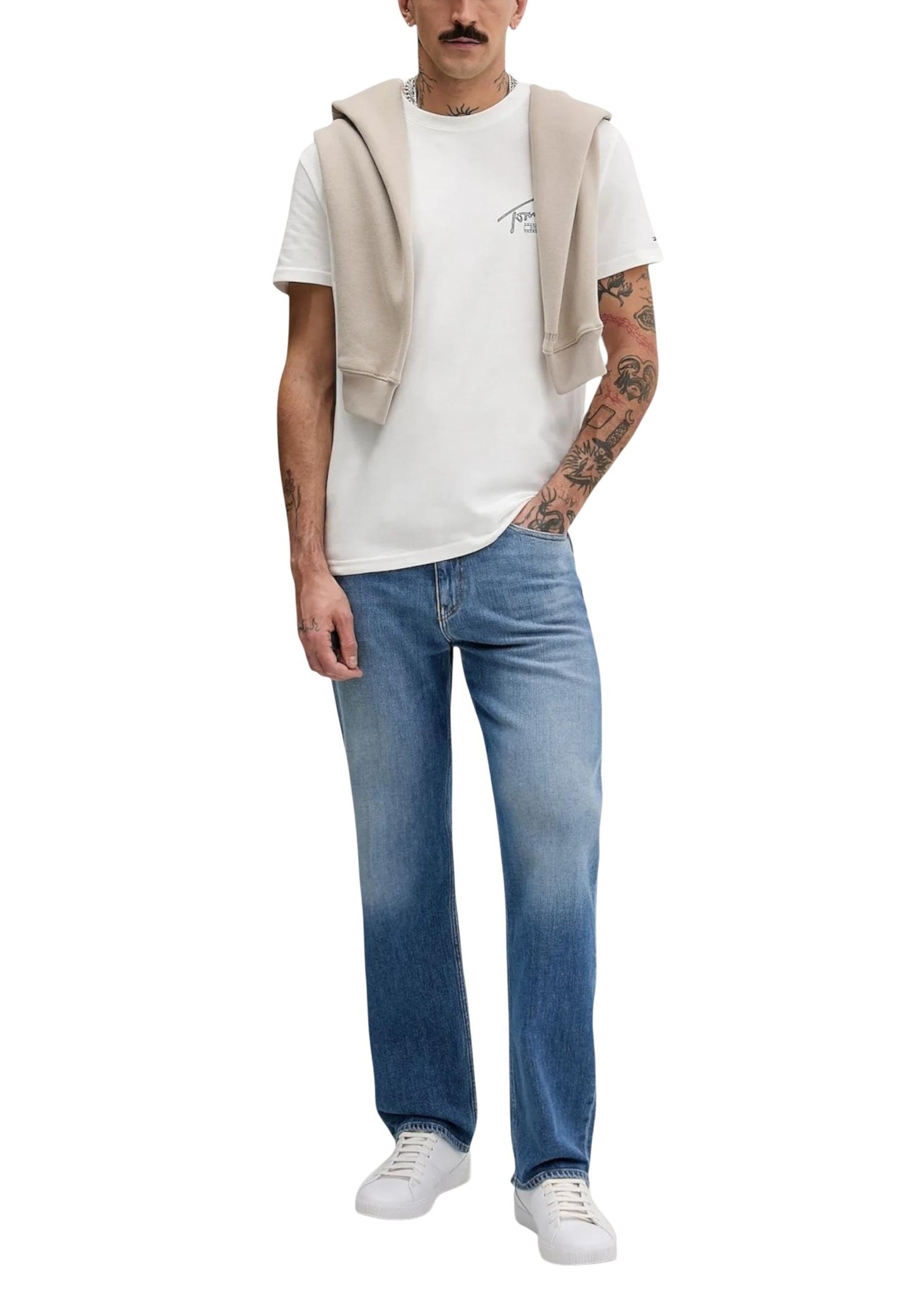 Tommy Hilfiger Jeans T-Shirt Uomo Tommy Hilfiger Jeans DM0DM22320 white  white