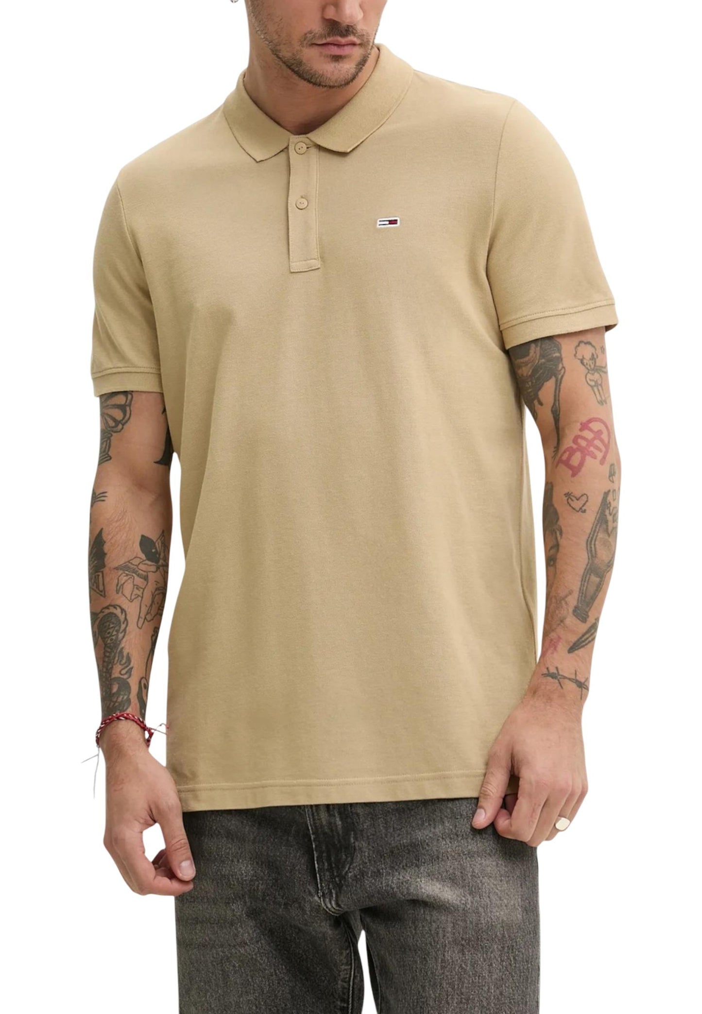 Tommy Hilfiger Jeans T-Shirt Uomo Tommy Hilfiger Jeans DM0DM20676 beige  beige