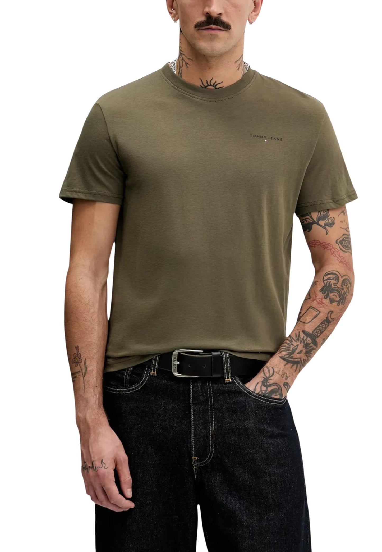 Tommy Hilfiger Jeans T-Shirt Uomo Tommy Hilfiger Jeans DM0DM21780 green  green