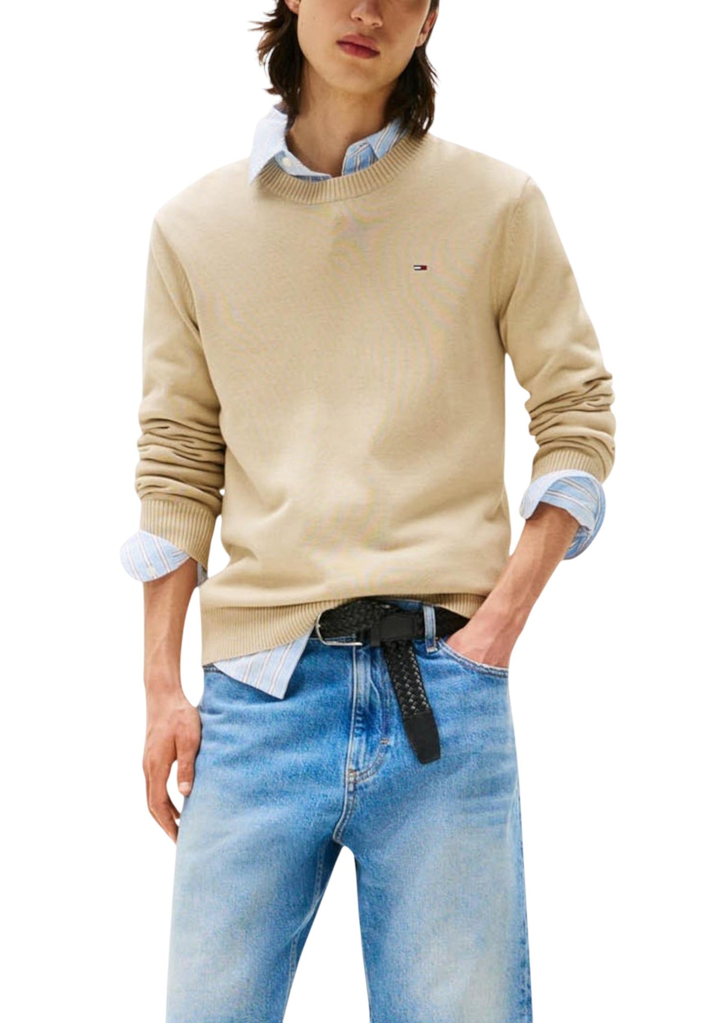 Tommy Hilfiger Jeans Maglia Uomo Tommy Hilfiger Jeans DM0DM21787 beige  beige