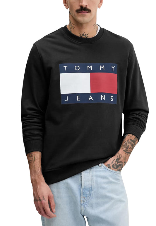 Tommy Hilfiger Jeans Felpa Uomo Tommy Hilfiger Jeans DM0DM22643 black  black
