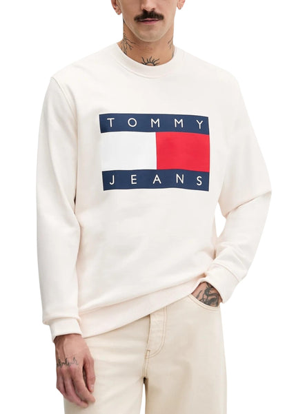 Tommy Hilfiger Jeans Felpa Uomo Tommy Hilfiger Jeans DM0DM22643 white  white