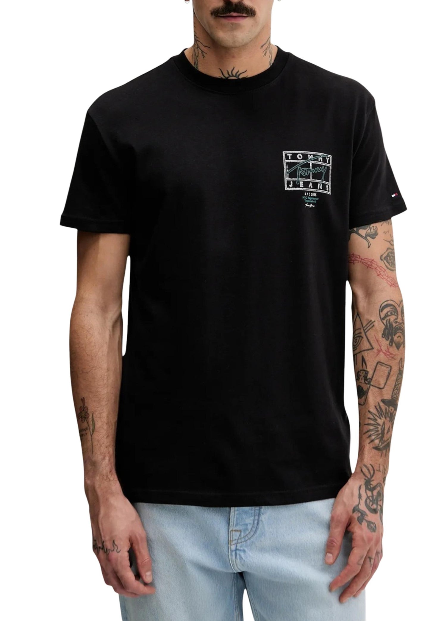 Tommy Hilfiger Jeans T-Shirt Uomo Tommy Hilfiger Jeans DM0DM22319 black  black