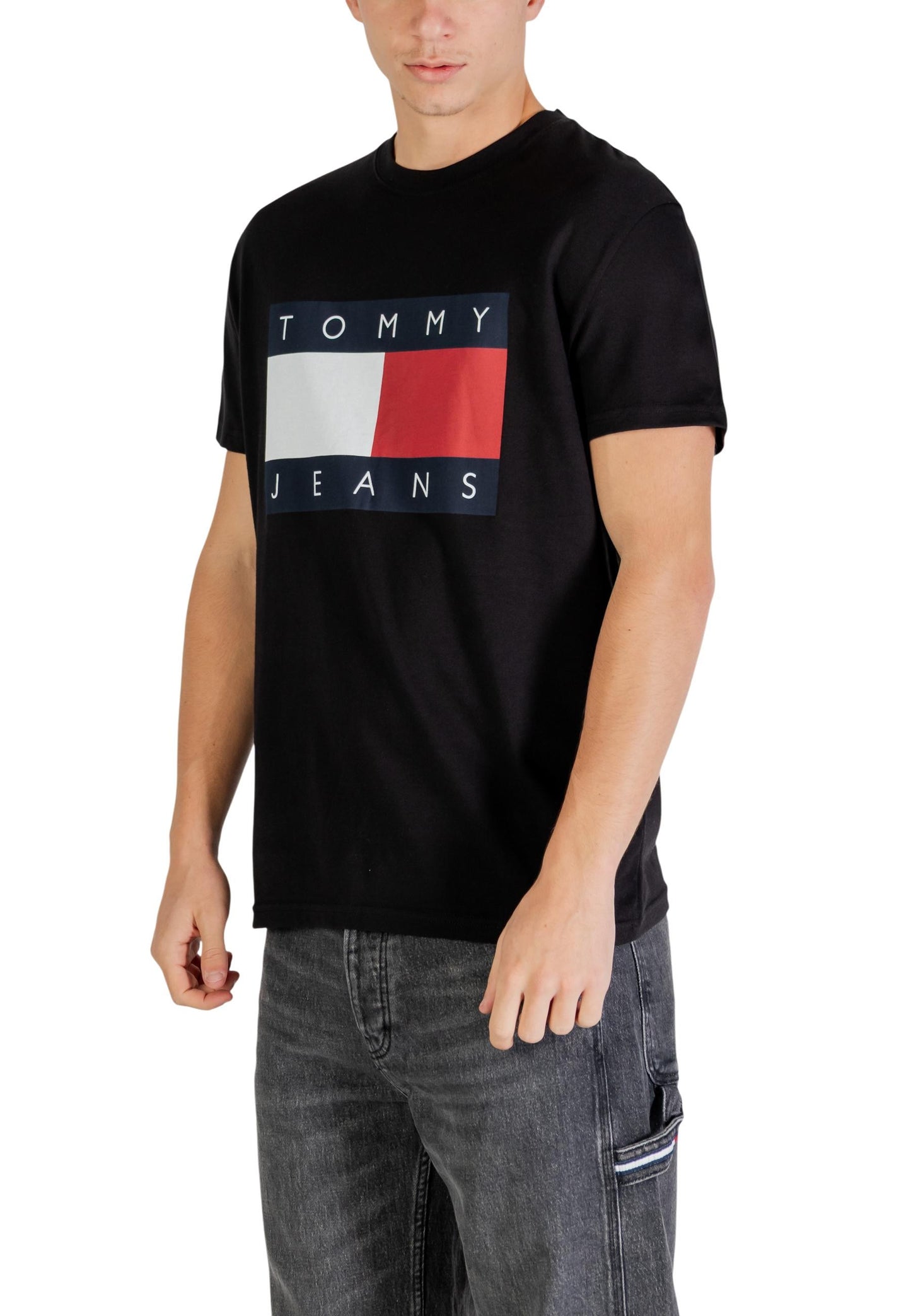 Tommy Hilfiger Jeans T-Shirt Uomo Tommy Hilfiger Jeans DM0DM22645 black  black