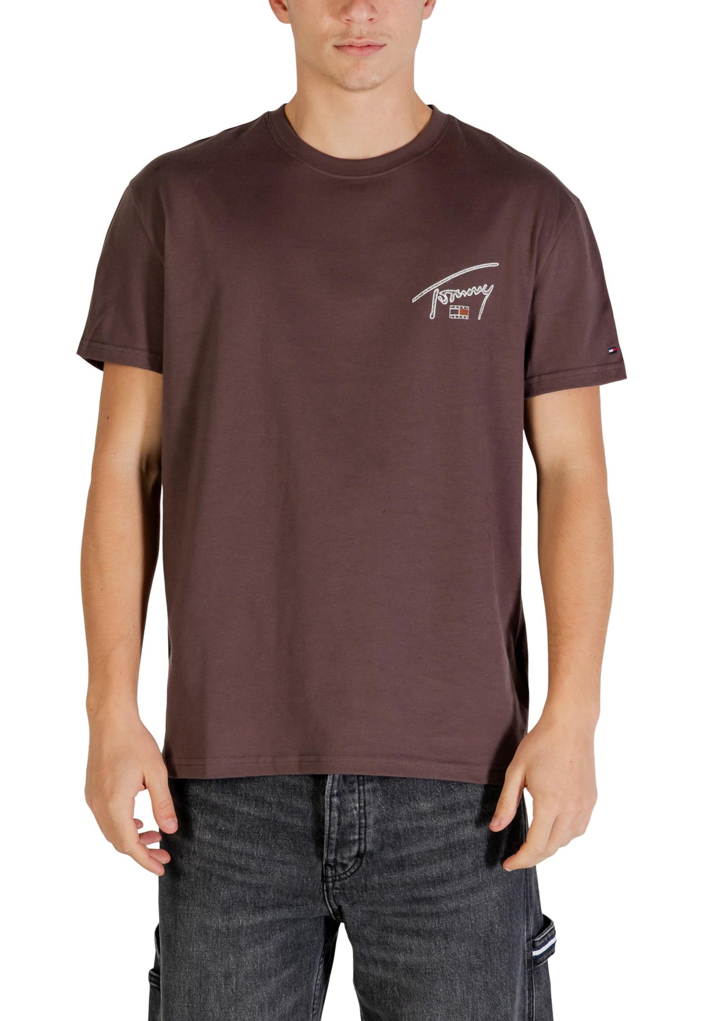 Tommy Hilfiger Jeans T-Shirt Uomo Tommy Hilfiger Jeans DM0DM22320 brown  brown