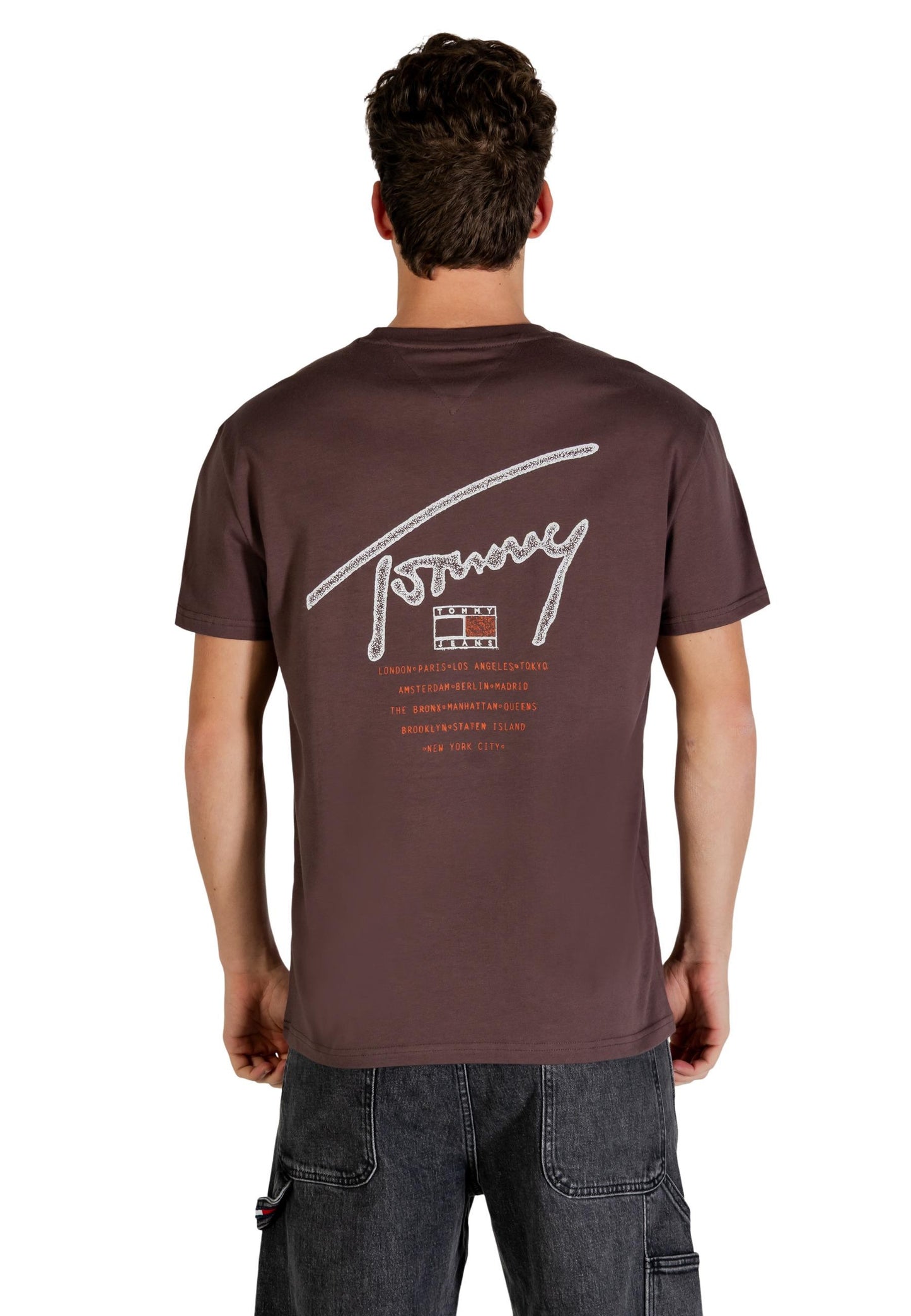 Tommy Hilfiger Jeans T-Shirt Uomo Tommy Hilfiger Jeans DM0DM22320 brown  brown