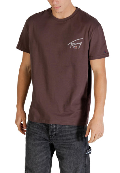 Tommy Hilfiger Jeans T-Shirt Uomo Tommy Hilfiger Jeans DM0DM22320 brown  brown