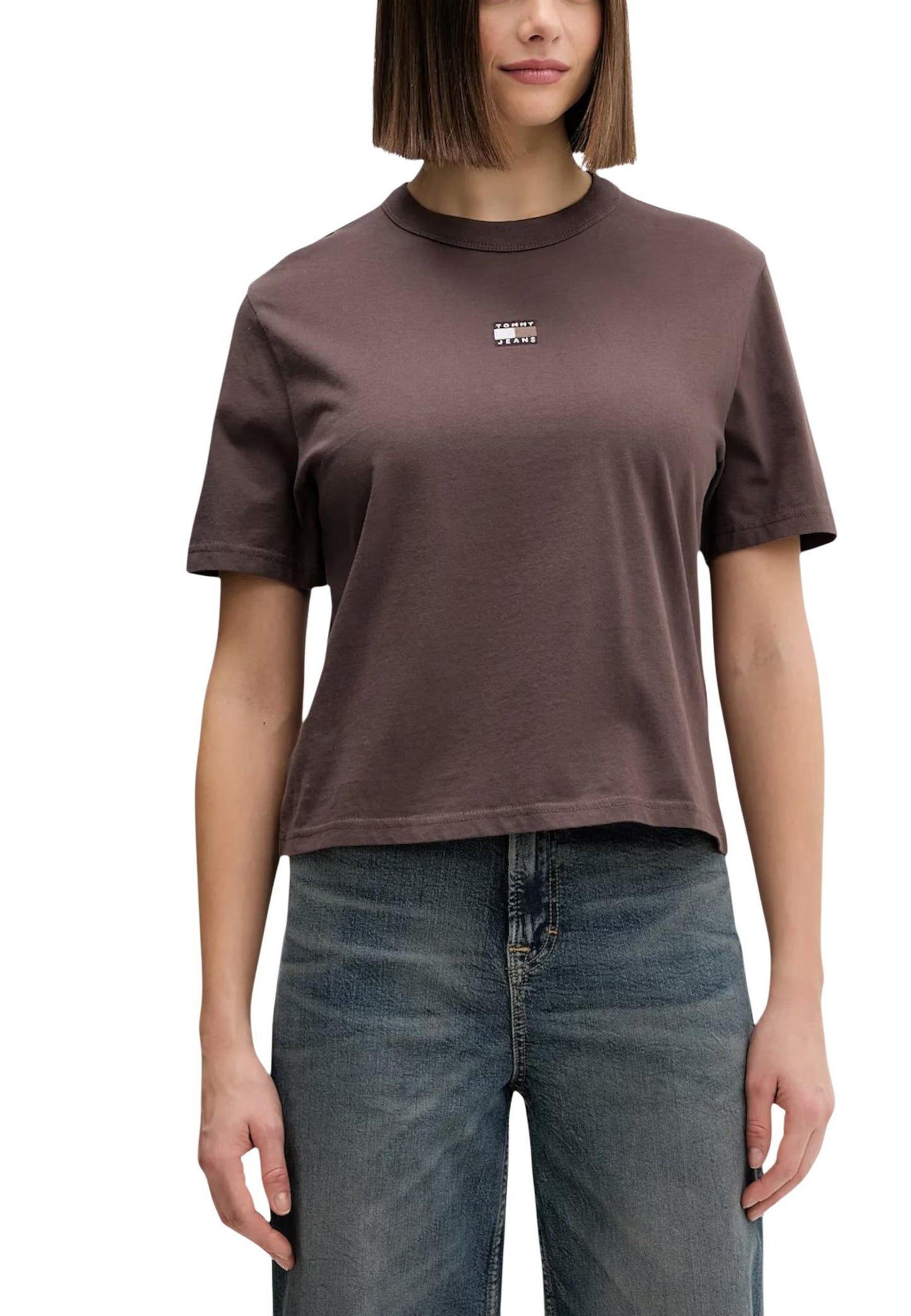 Tommy Hilfiger Jeans T-Shirt Donna Tommy Hilfiger Jeans DW0DW22202 brown  brown