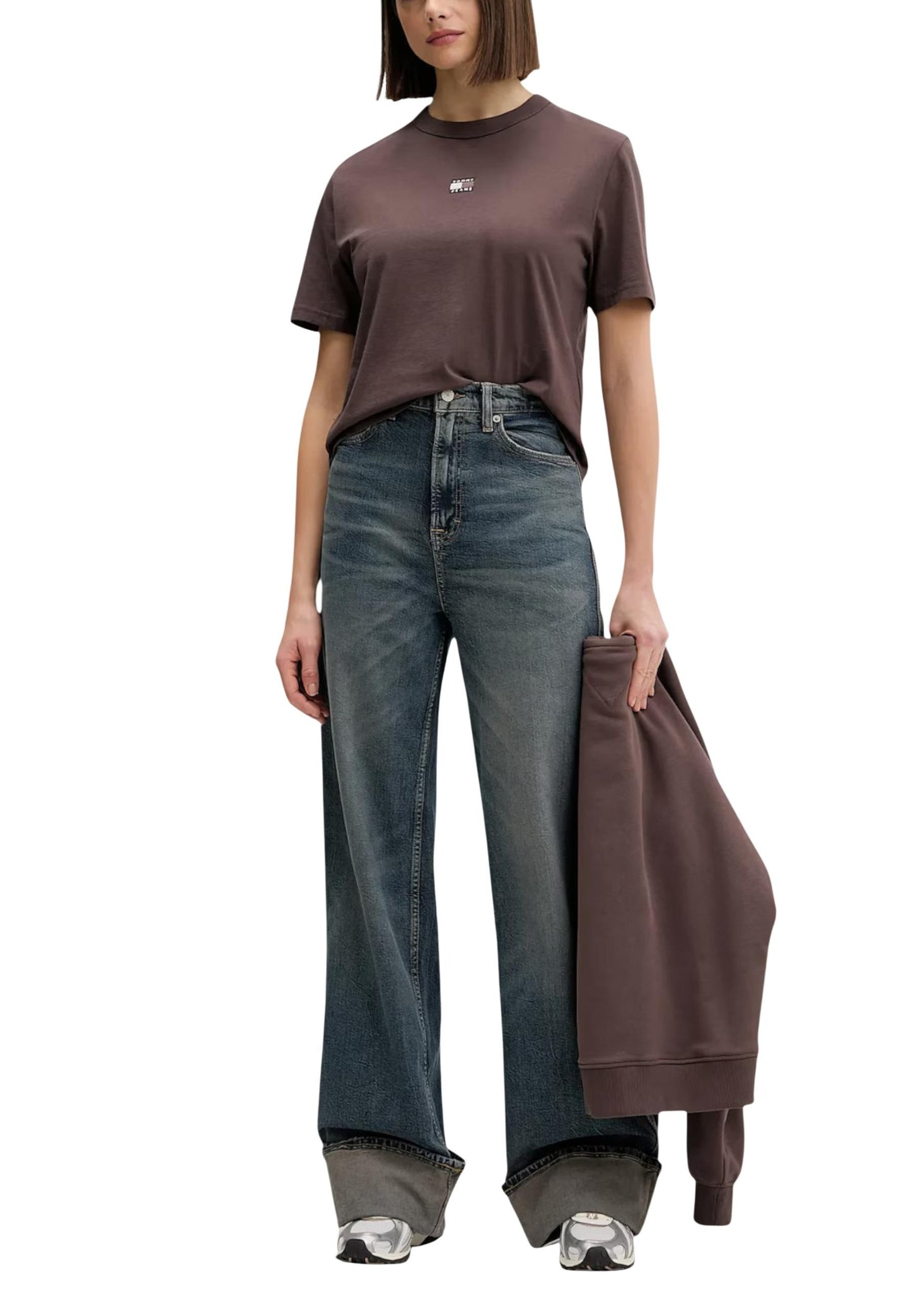 Tommy Hilfiger Jeans T-Shirt Donna Tommy Hilfiger Jeans DW0DW22202 brown  brown