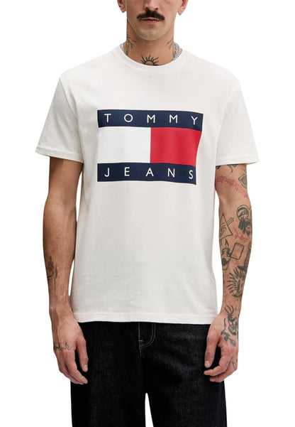 Tommy Hilfiger Jeans T-Shirt Uomo Tommy Hilfiger Jeans DM0DM22645 white  white
