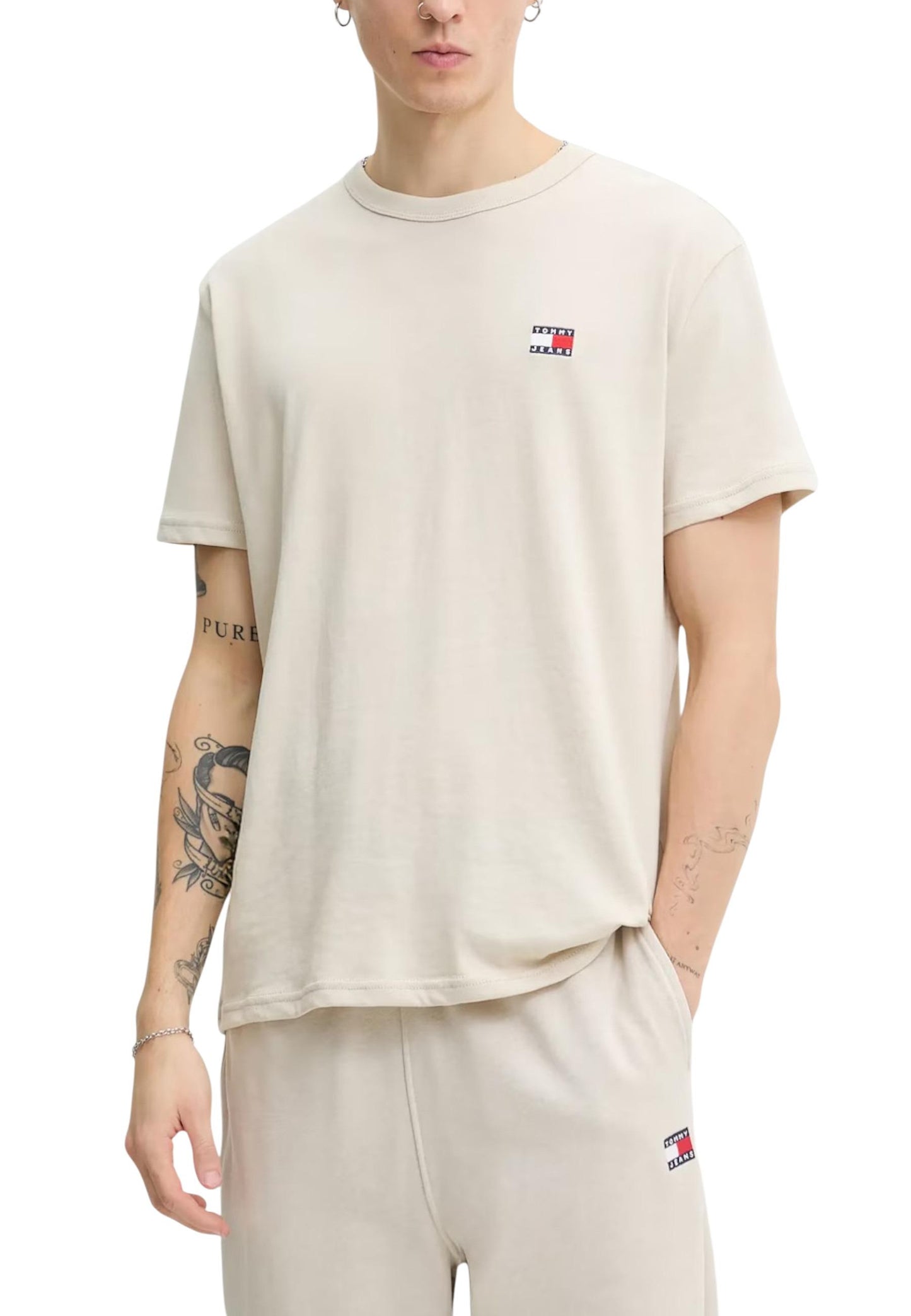 Tommy Hilfiger Jeans T-Shirt Uomo Tommy Hilfiger Jeans DM0DM22667 beige  beige
