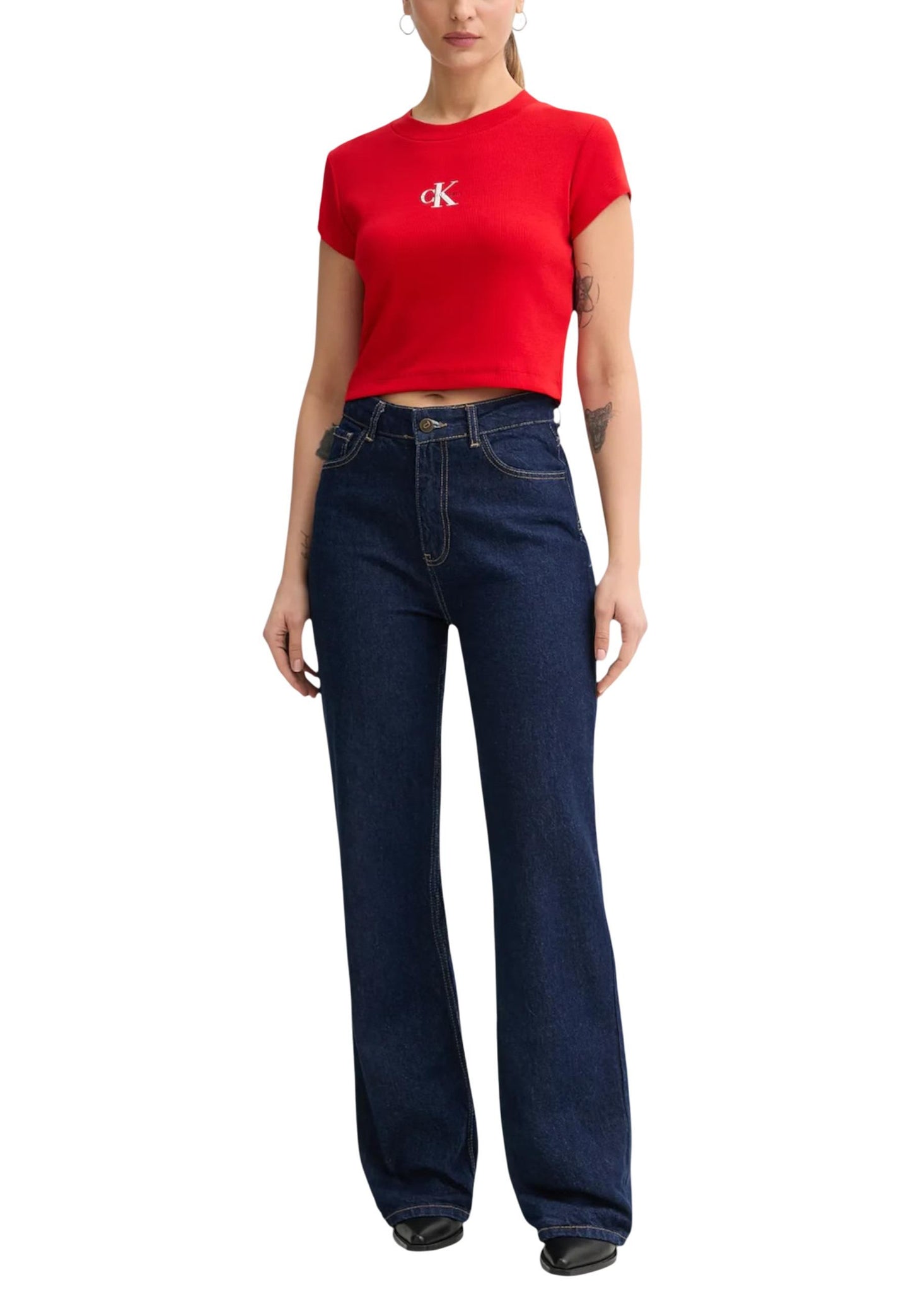 Calvin Klein Jeans T-Shirt Donna Calvin Klein Jeans WH7_15754802630_Red_-_White red  red