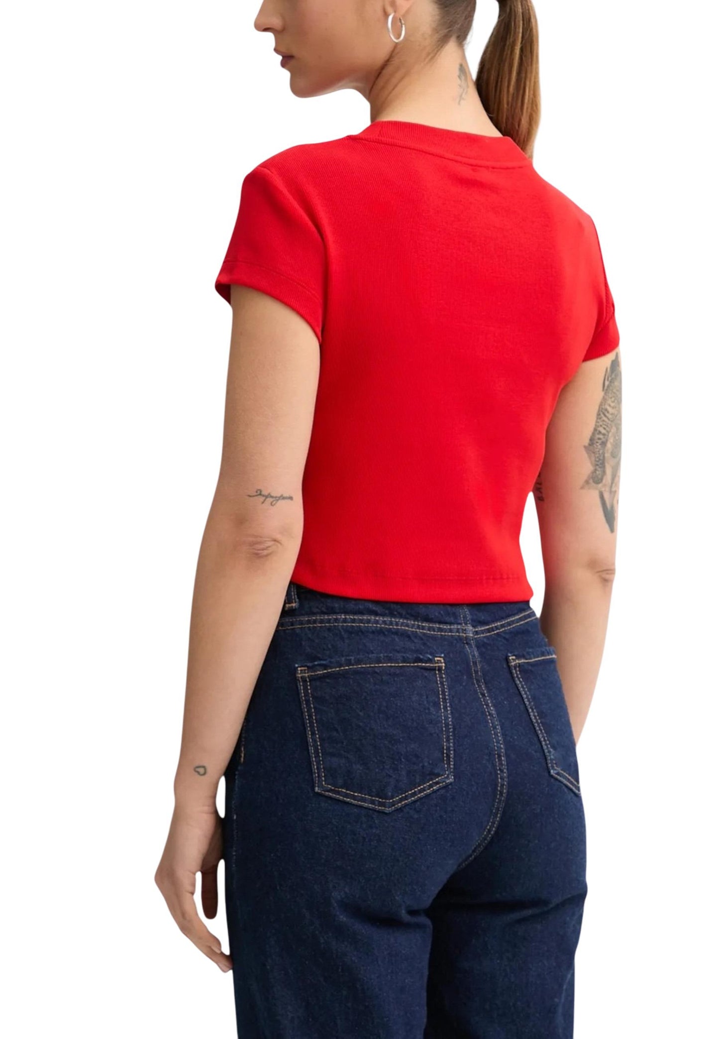 Calvin Klein Jeans T-Shirt Donna Calvin Klein Jeans WH7_15754802630_Red_-_White red  red