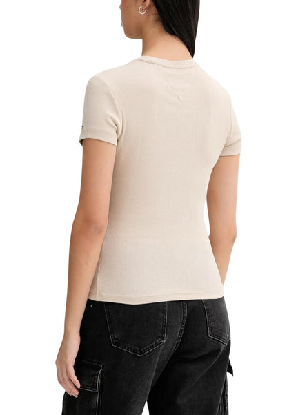 Tommy Hilfiger Jeans T-Shirt Donna Tommy Hilfiger Jeans DW0DW21838 beige  beige