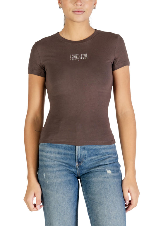 Tommy Hilfiger Jeans T-Shirt Donna Tommy Hilfiger Jeans DW0DW21841 brown  brown