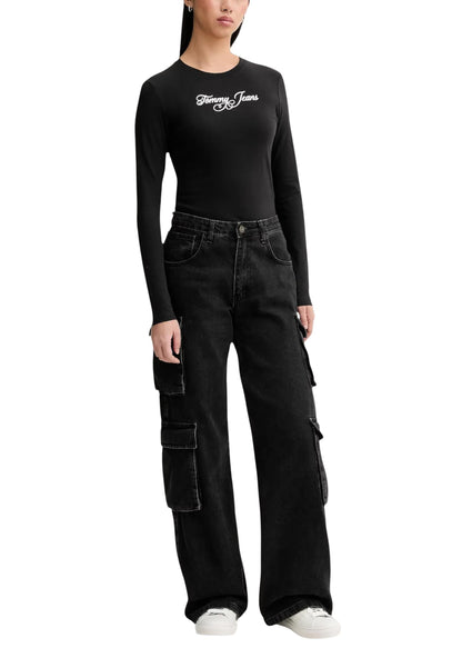 Tommy Hilfiger Jeans T-Shirt Donna Tommy Hilfiger Jeans DW0DW21844 black  black