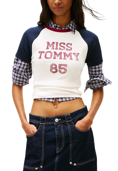 Tommy Hilfiger Jeans T-Shirt Donna Tommy Hilfiger Jeans DW0DW22536 white  white