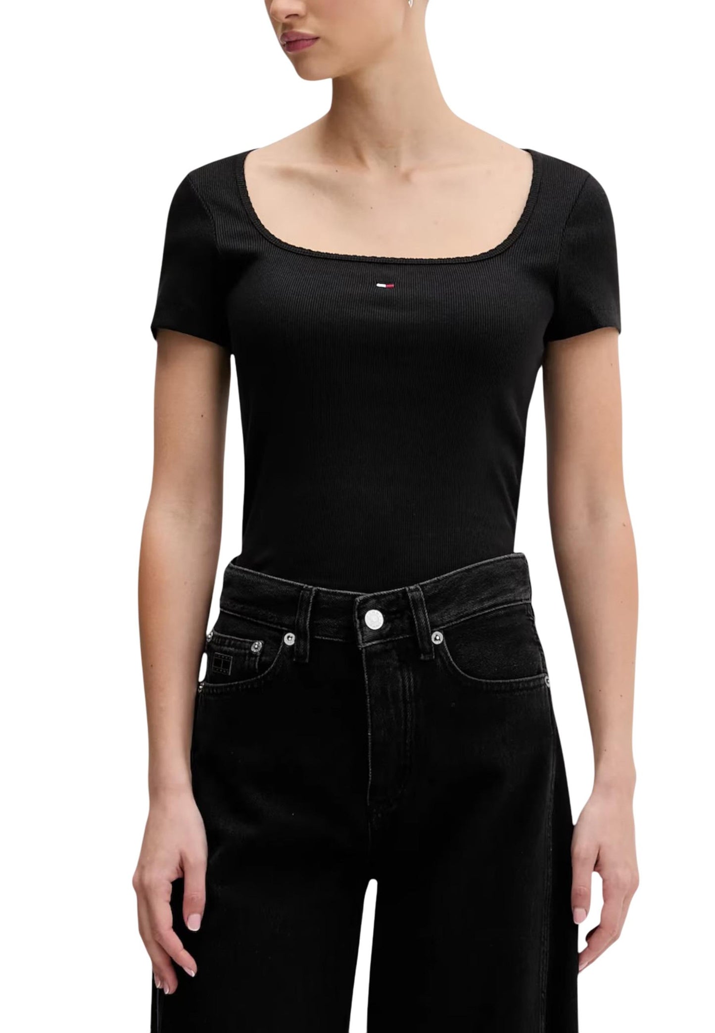 Tommy Hilfiger Jeans T-Shirt Donna Tommy Hilfiger Jeans DW0DW21837 black  black