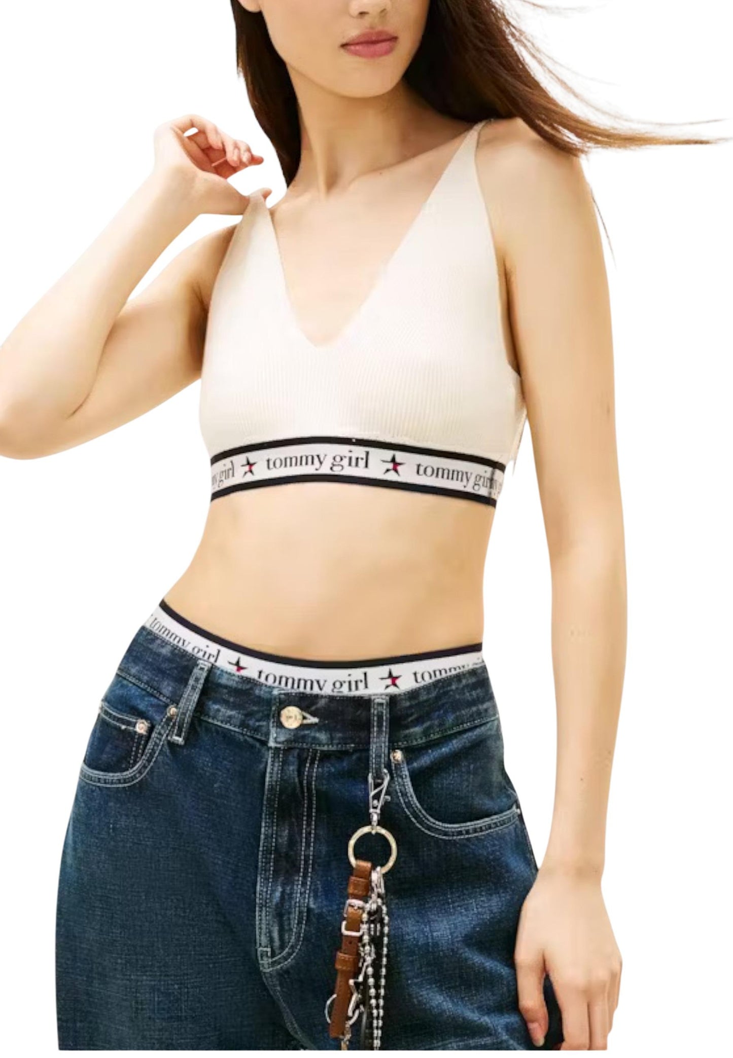 Tommy Hilfiger Jeans Top Donna Tommy Hilfiger Jeans DW0DW22501 white  white