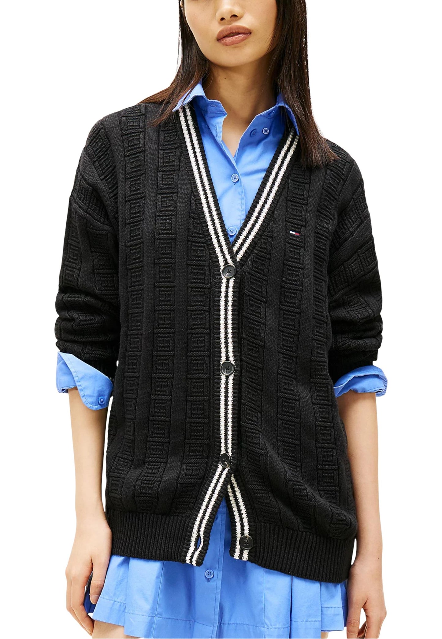 Tommy Hilfiger Jeans Cardigan Donna Tommy Hilfiger Jeans DW0DW22026 black  black