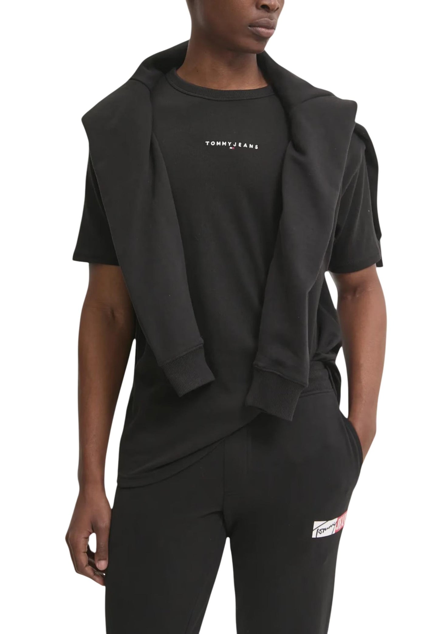 Tommy Hilfiger Jeans T-Shirt Uomo Tommy Hilfiger Jeans DM0DM21110 black  black