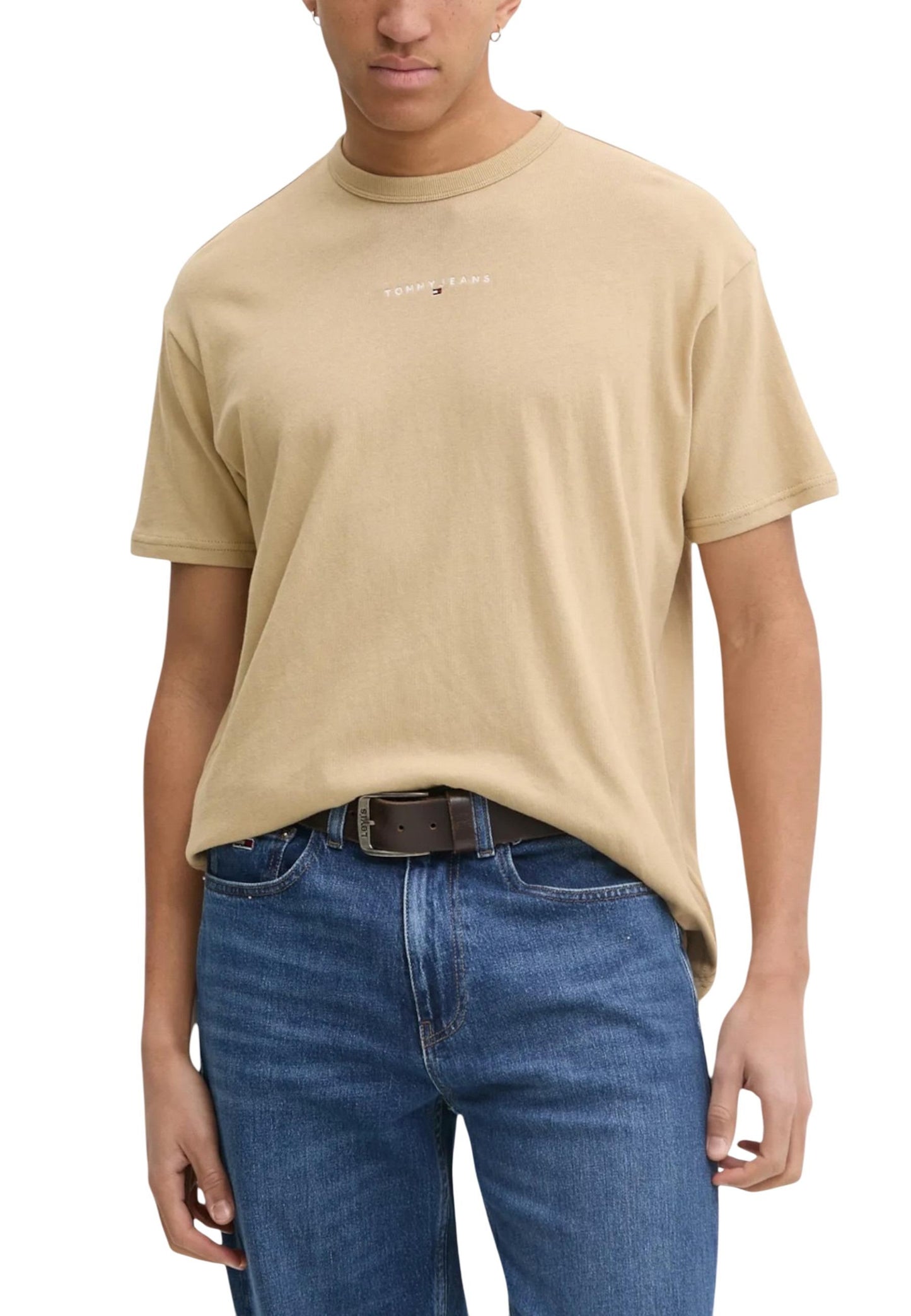 Tommy Hilfiger Jeans T-Shirt Uomo Tommy Hilfiger Jeans DM0DM21110 beige  beige