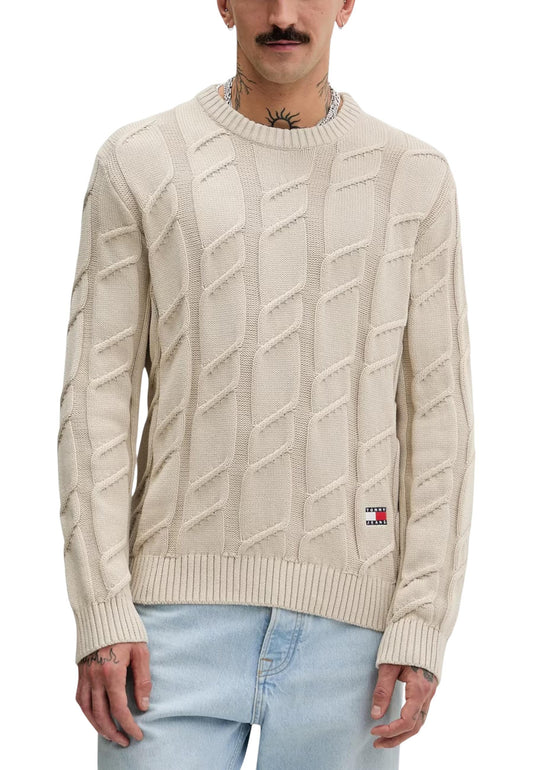 Tommy Hilfiger Jeans Maglia Uomo Tommy Hilfiger Jeans DM0DM22355 beige  beige