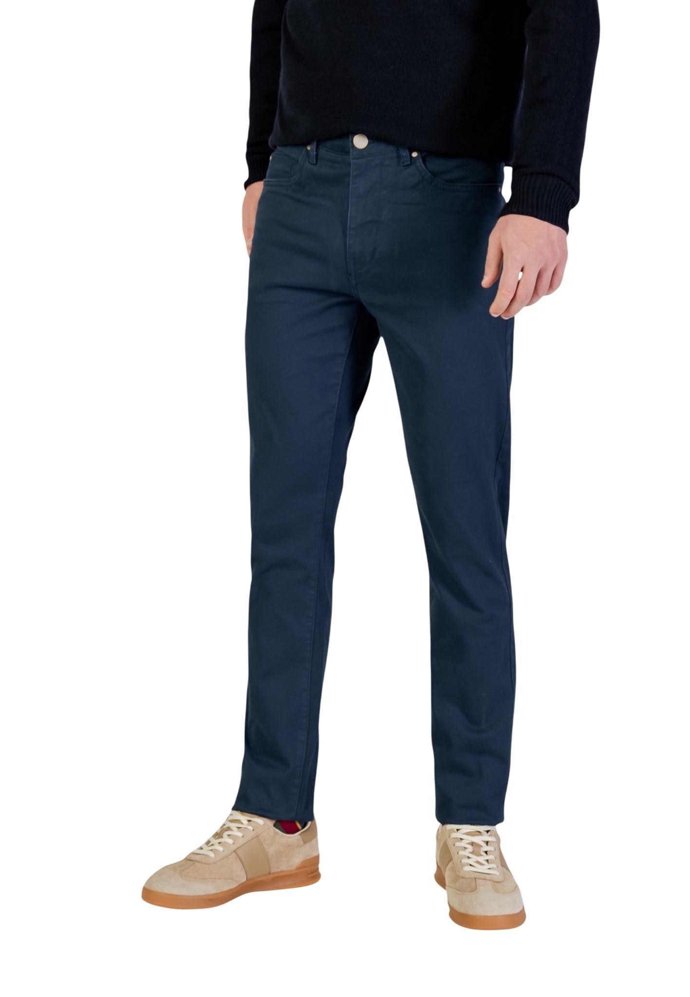 Borghese Pantaloni Uomo Borghese 3WPAZ3 TW-31 blue  blue