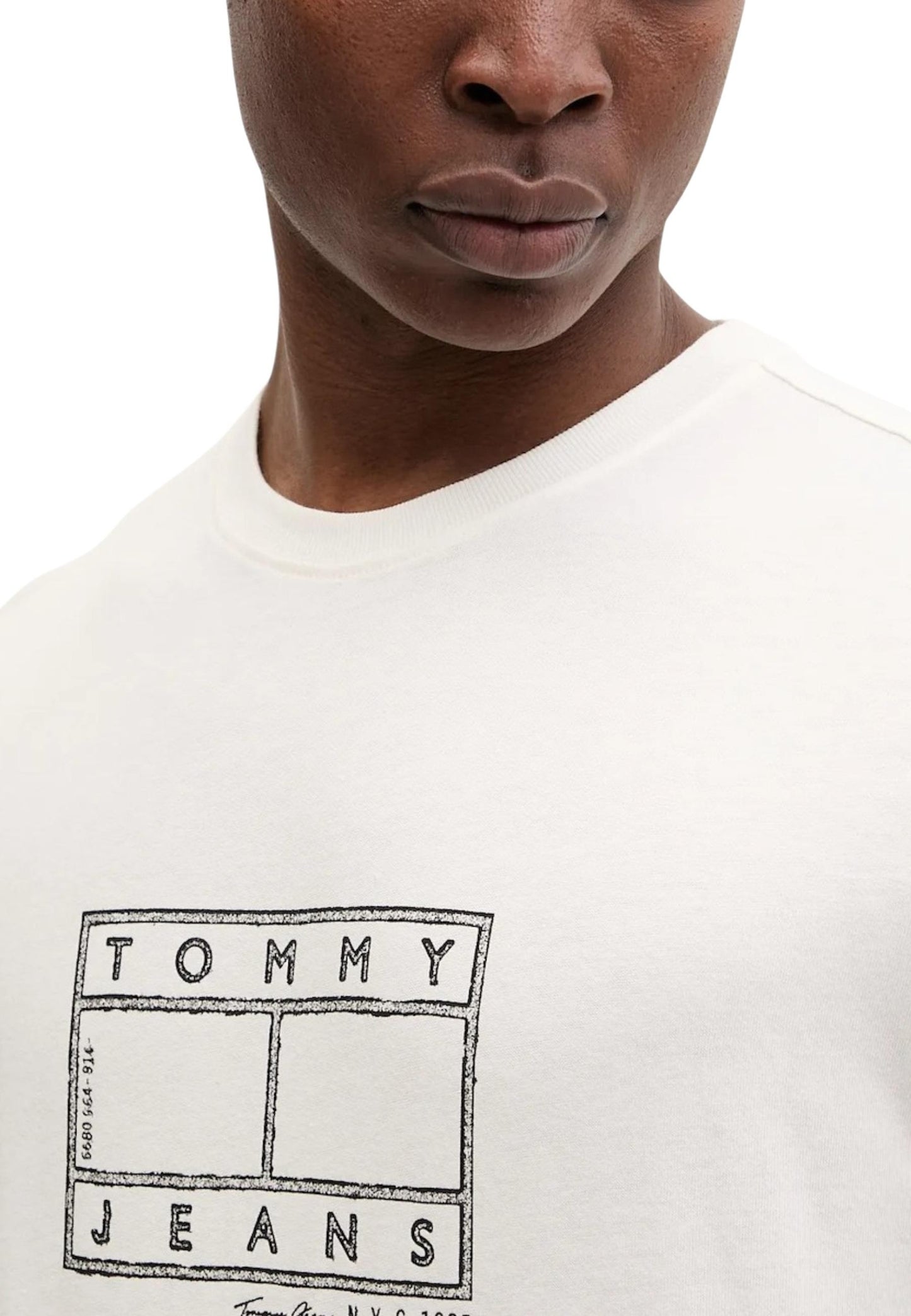 Tommy Hilfiger Jeans T-Shirt Uomo Tommy Hilfiger Jeans DM0DM22317 white  white