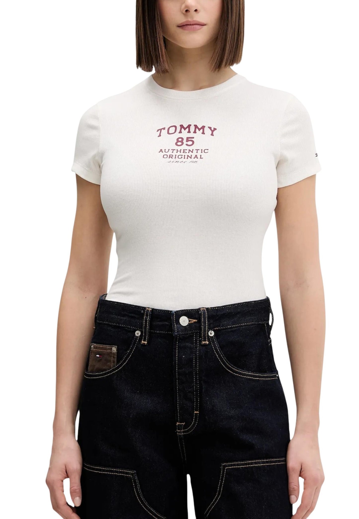 Tommy Hilfiger Jeans T-Shirt Donna Tommy Hilfiger Jeans DW0DW21849 white  white