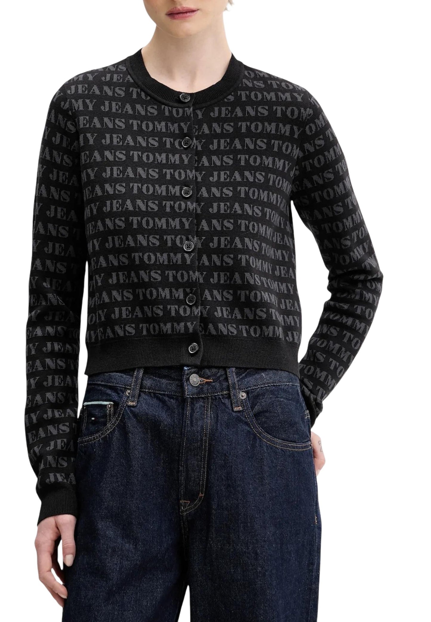 Tommy Hilfiger Jeans Cardigan Donna Tommy Hilfiger Jeans DW0DW22030 black  black