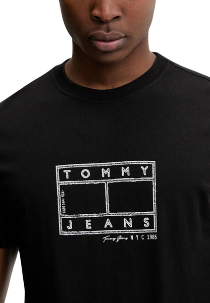 Tommy Hilfiger Jeans T-Shirt Uomo Tommy Hilfiger Jeans DM0DM22317 black  black