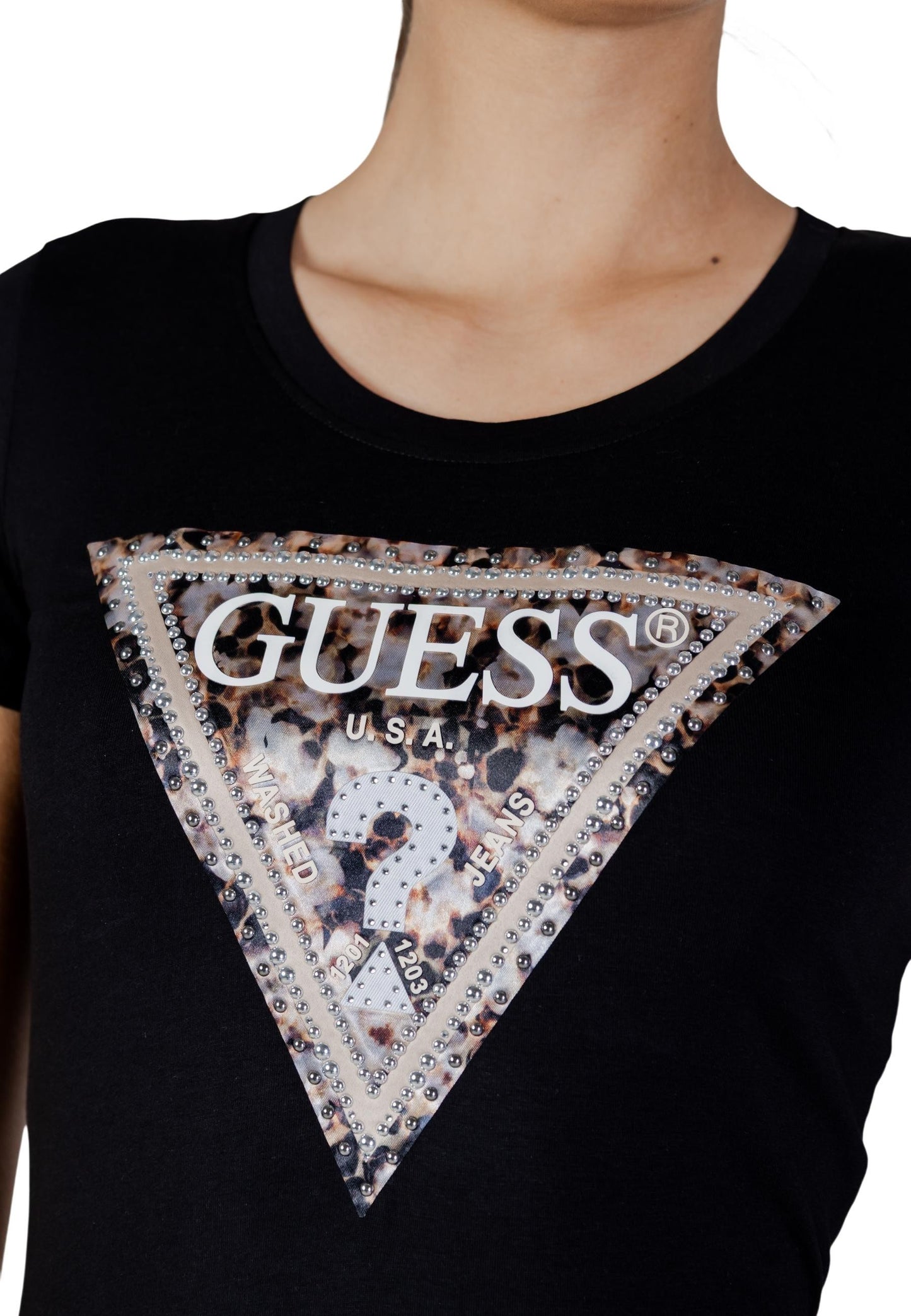 Guess T-Shirt Donna Guess W6RI32 J1314 black  black