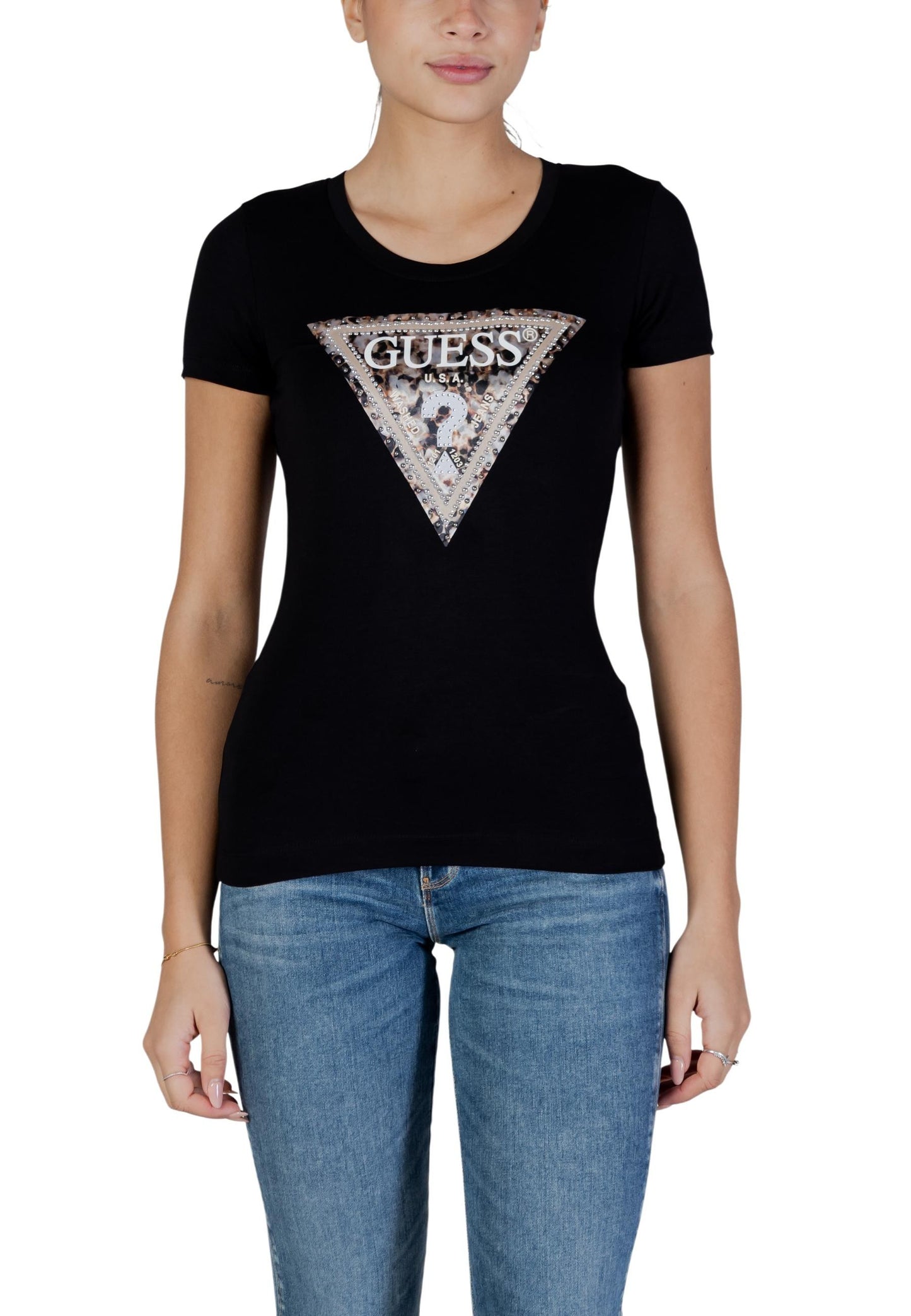 Guess T-Shirt Donna Guess W6RI32 J1314 black  black