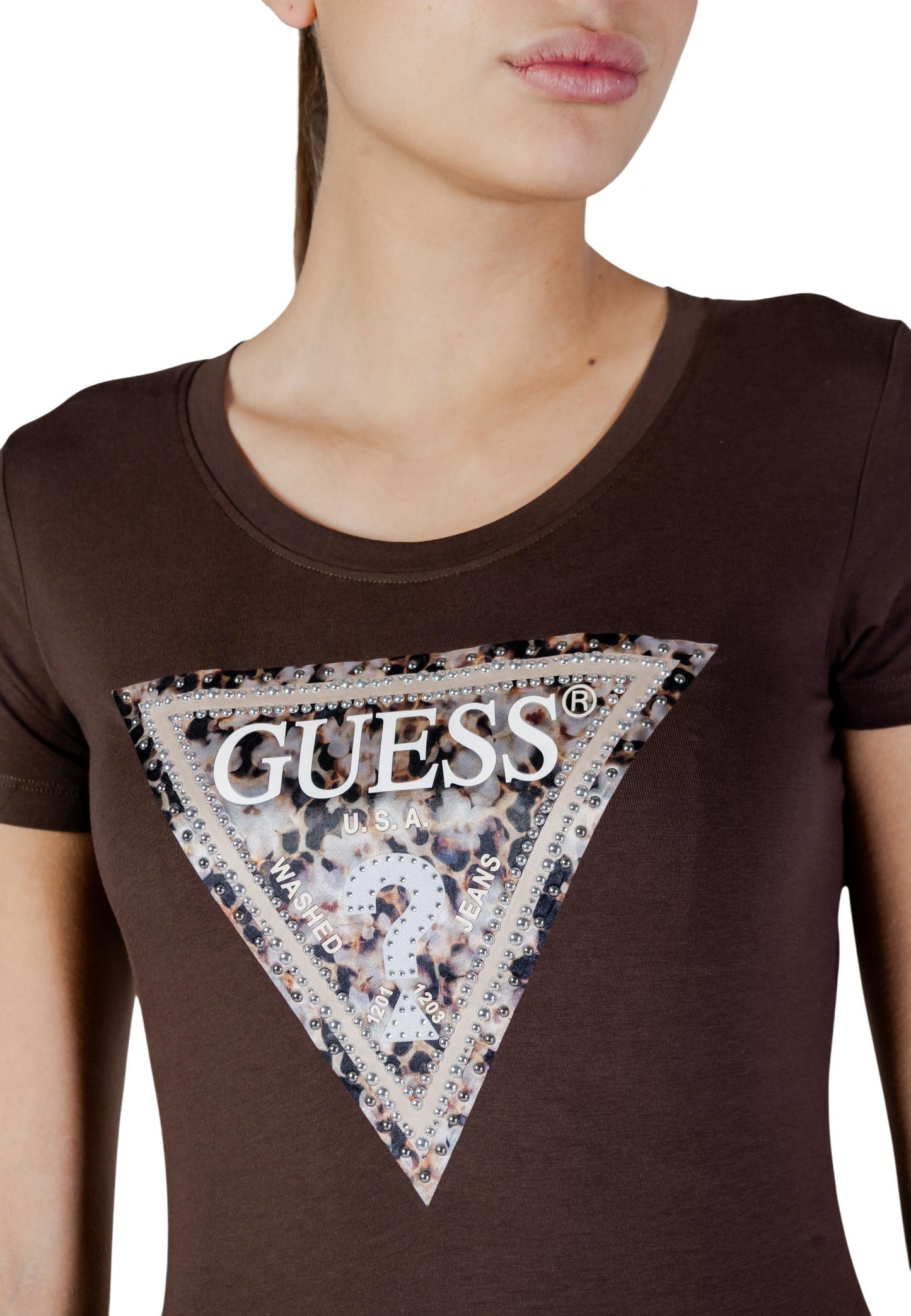Guess T-Shirt Donna Guess W6RI32 J1314 brown  brown