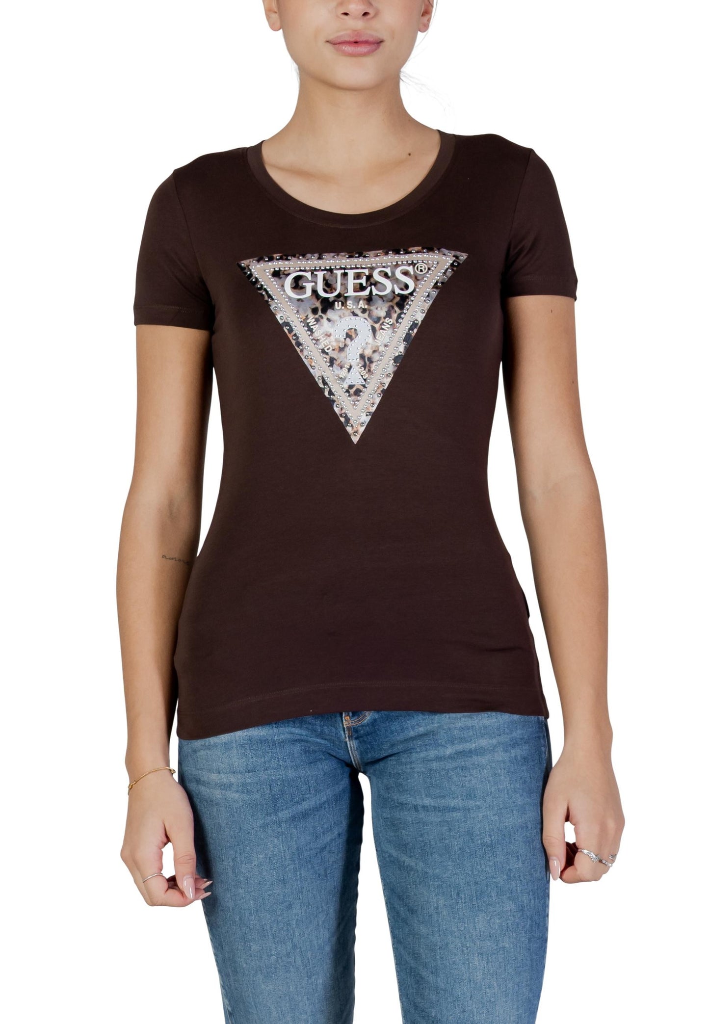 Guess T-Shirt Donna Guess W6RI32 J1314 brown  brown