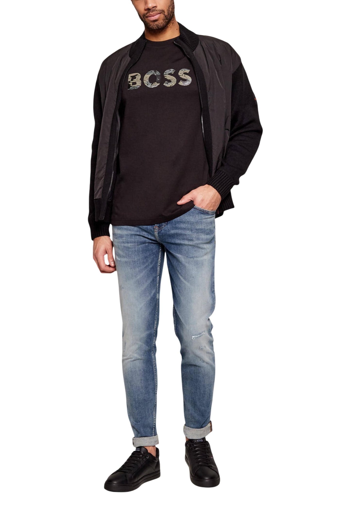 Boss T-Shirt Uomo Boss 50556009 black  black