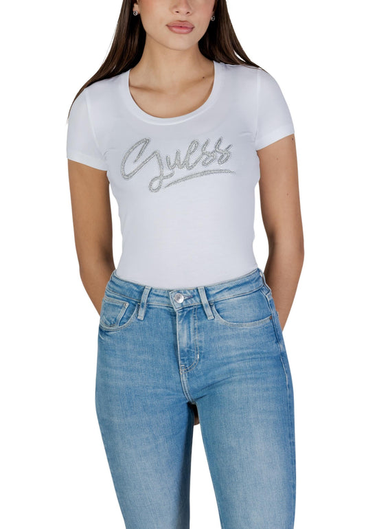 Guess T-Shirt Donna Guess W6RI24 J1314 white  white