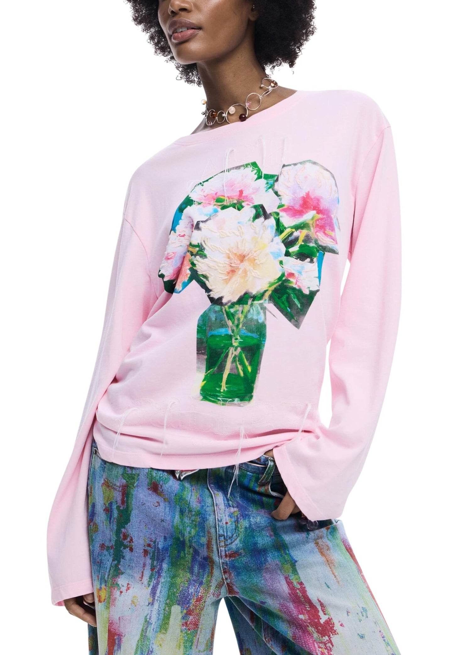 Desigual T-Shirt Donna Desigual 26SWTKX4 pink  pink
