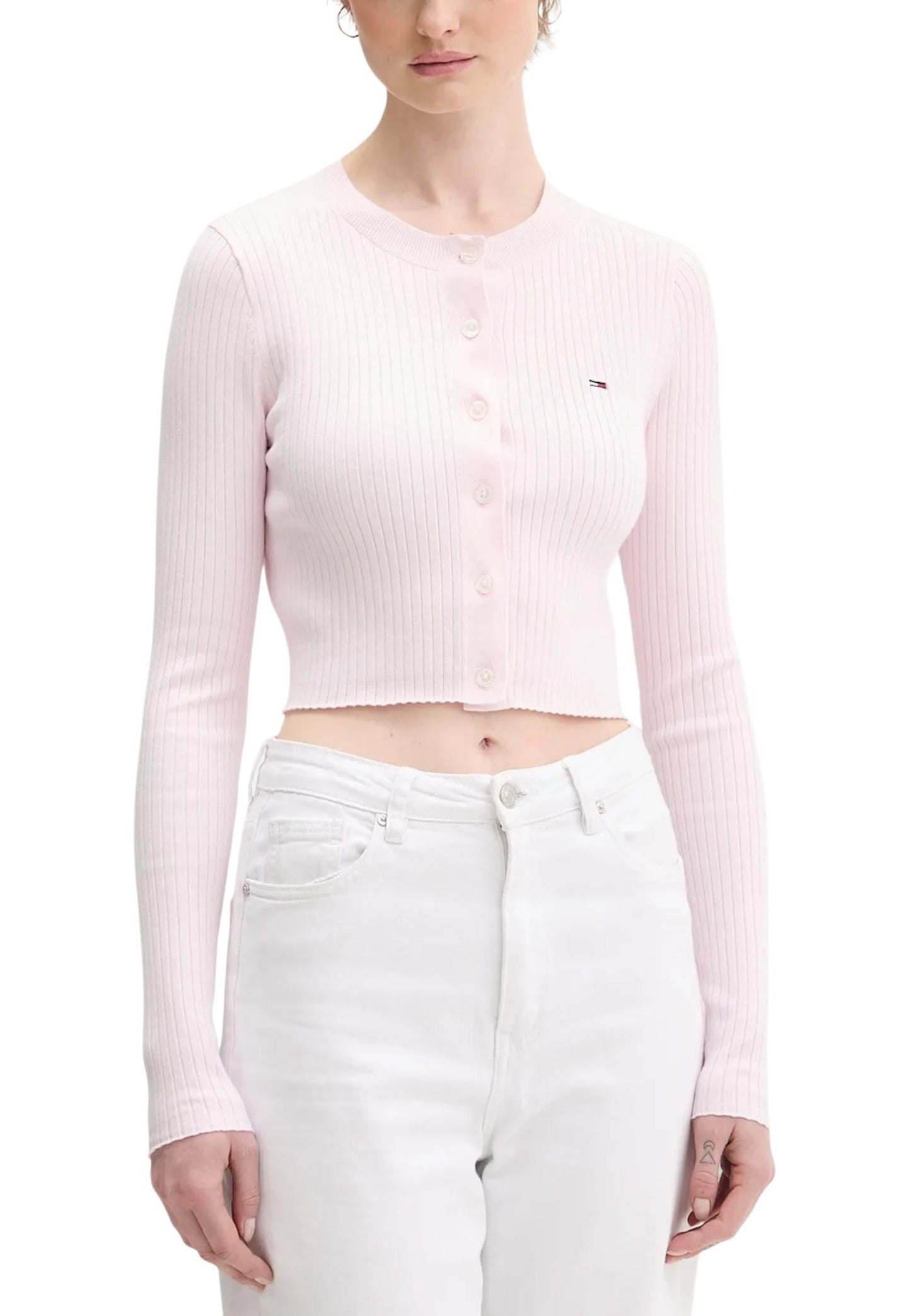 Tommy Hilfiger Jeans Cardigan Donna Tommy Hilfiger Jeans DW0DW22023 pink  pink