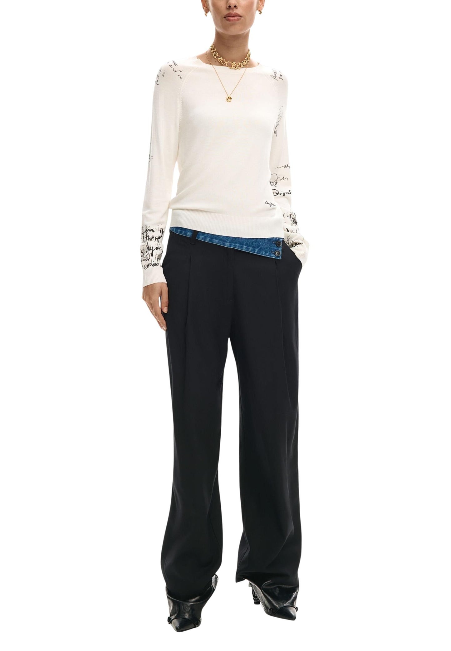 Desigual Maglia Donna Desigual 26SWJF10 beige  beige